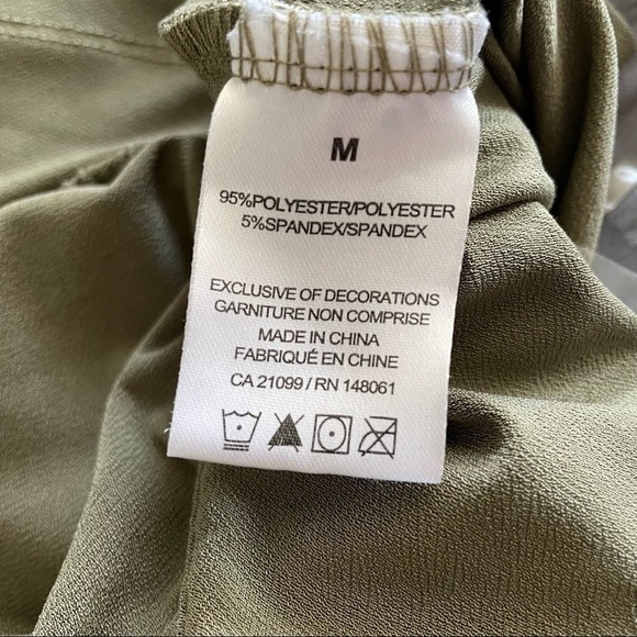 Kendall  & Kylie green sleeveless dressy string tank top with elastic waist - Picture 7 of 10